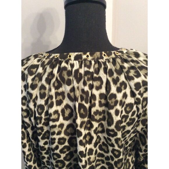 Michael Kors Michael Animal print Medium M Tunic Metal Embellishments - Picture 6 of 6